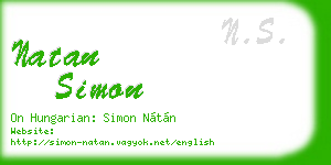 natan simon business card