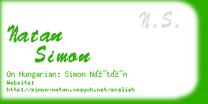 natan simon business card
